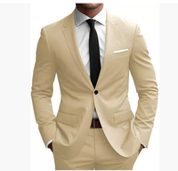 Elias | Herren Frühjahr Slim Fit Anzug Elegant Modern Business Leicht in Beige