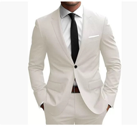 Elias | Herren Frühjahr Slim Fit Anzug Elegant Modern Business Leicht in Creme