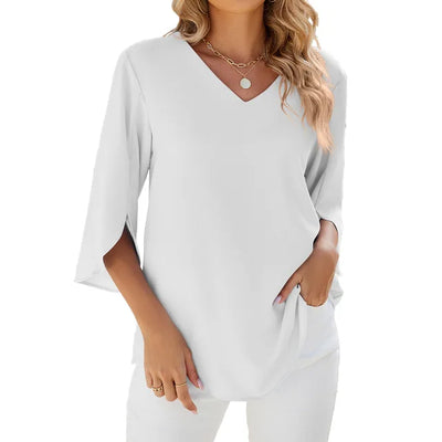 Brough® | Luftige Bluse mit V-Ausschnitt