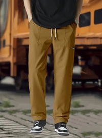 Klaus | Herren Lässige Sportliche Hose in Braun