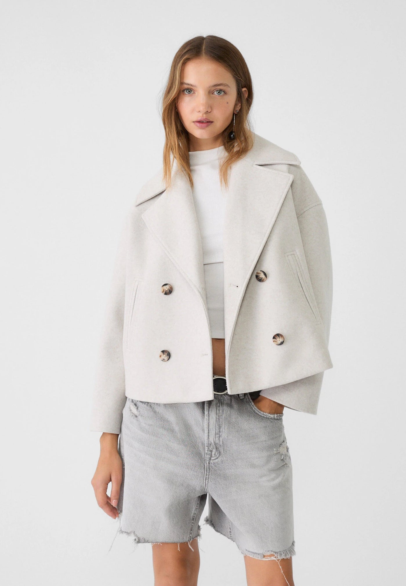 Elina | Kurze Jacke Doppelbrust Stil