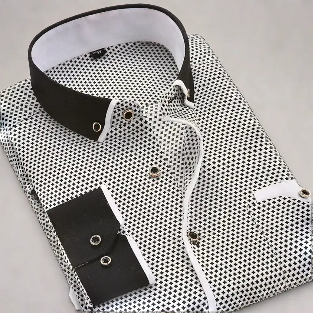 Norbert™ | Hemd in Schwarz-Dunkelgrau