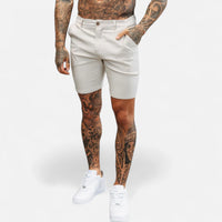 Baptiste | Herren Slim Fit Chino Shorts Baumwolle Sommer Casual Modern in Weiß