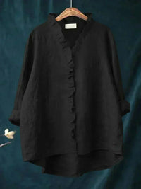 Valorine | Damen Bluse Zeitlos Elegant Feminin Business Classic in Schwarz