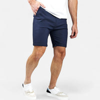 Baptiste | Herren Slim Fit Chino Shorts Baumwolle Sommer Casual Modern in Marineblau