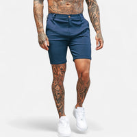 Baptiste | Herren Slim Fit Chino Shorts Baumwolle Sommer Casual Modern in Blau