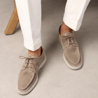 Sebastian | Herren Wildleder Loafer Schnürung Klassisch Elegant Komfort in Beige