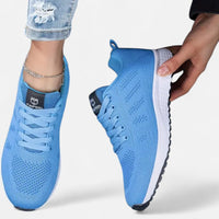 Jule | Damen Sneaker Strick Atmungsaktiv Leicht Komfort Casual Modern in Blau