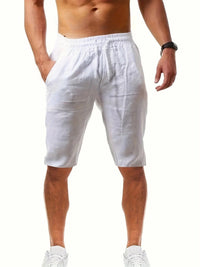 Kurze Hose mit elastischem Bund für Herren | Ideal für den Sommer in Weiß