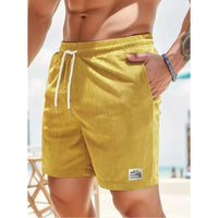 Kurze Hose mit Geräumigen Taschen für Herren | Ideal für den Sommer in Gelb