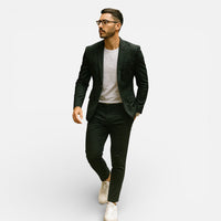 Édouard | Herren Anzug Schmal Slim Fit Business Hochzeit Modern Elegant in Schwarz