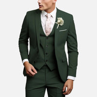 Armand | Herren Anzug mit Weste Elegant Dreiteilig Business Festlich in Grün