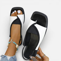 Maja | Damen Sandalen Offene Zehenpartie Fersenriemen Sommer Komfort in Weiß
