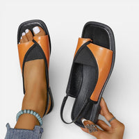 Maja | Damen Sandalen Offene Zehenpartie Fersenriemen Sommer Komfort in Orange