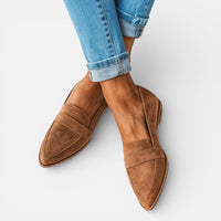 Léa | Damen Orthopädische Loafer Leopard Spitz Statement Komfort Trend in Khaki