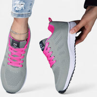 Jule | Damen Sneaker Strick Atmungsaktiv Leicht Komfort Casual Modern in Grau