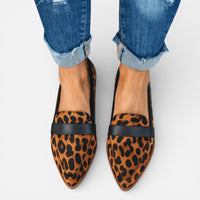 Léa | Damen Orthopädische Loafer Leopard Spitz Statement Komfort Trend in Braun