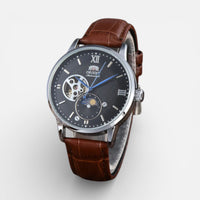 Edouard | Herren Armbanduhr Lederarmband Klassisch Elegant Zeitlos in Silber