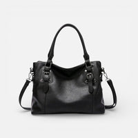 Iris | Damen Handtasche Schulterriemen Reißverschlussfach Sicher Modern in Schwarz