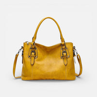 Iris | Damen Handtasche Schulterriemen Reißverschlussfach Sicher Modern in Gelb