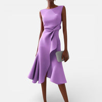 Élise | Damen Maxikleid V-Ausschnitt Fließend Elegant Sommer Leicht in Lila