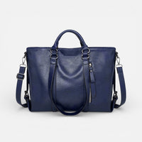 Petra | Damen Handtasche Schulterriemen Großes Innenfach Elegant Alltag in Blau