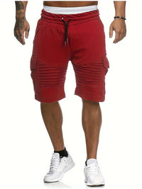 Herren Shorts mit Klapptaschen | Ideal für den Sommer in Rot