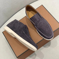 Marco | Herren Wildleder Slipper Slip On Komfort Lässig Elegant in Grau