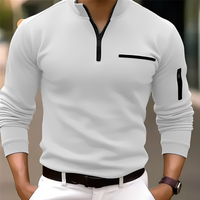 Marco - Modischer Pullover mit Zipper in Weiß