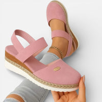 Anna | Damen Orthopädische Keilsandalen Riemen Komfort Stabil Sommer in Rosa