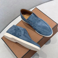 Marco | Herren Wildleder Slipper Slip On Komfort Lässig Elegant in Blau