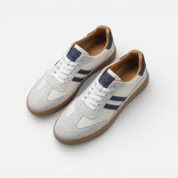 Mathieu | Herren Sneaker Klassisch Schnürung Retro Stil Urban Zeitlos in Weiß