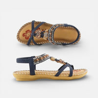 Lena | Damen Orthopädische Sandalen Keilabsatz Komfort Sommer Stabil in Blau