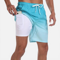 Thibault | Herren Badehose Handy-Tasche Praktisch Sommer Strand Komfort in Blau