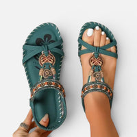 Lena | Damen Orthopädische Sandalen Keilabsatz Komfort Sommer Stabil in Grün
