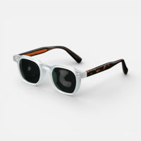 Alex | Unisex Sonnenbrille Rechteckig Modern UV-Schutz Trend Statement in Weiß