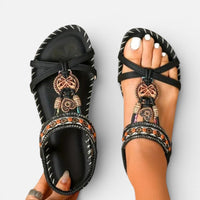Lena | Damen Orthopädische Sandalen Keilabsatz Komfort Sommer Stabil in Schwarz