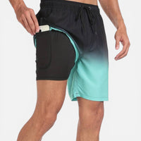 Thibault | Herren Badehose Handy-Tasche Praktisch Sommer Strand Komfort in Schwarz