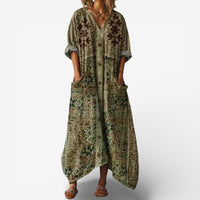 Azenelle | Damen Maxikleid Lässig Stilvoll Fließend Sommer Casual in Grün
