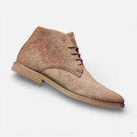 Tobias | Herren Schnürstiefeletten Wildlederoptik Urban Elegant Herbst in Braun
