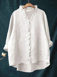 Valorine | Damen Bluse Zeitlos Elegant Feminin Business Classic in Weiß