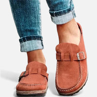 Lotte | Damen Wildleder Slipper Schnalle Elegant Komfort Casual in Rost