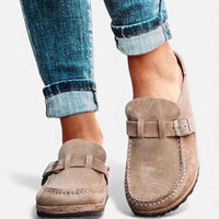 Lotte | Damen Wildleder Slipper Schnalle Elegant Komfort Casual in Braun