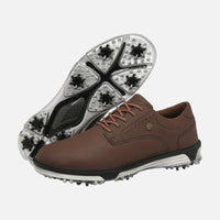 Patrick | Herren Golfschuhe Spikeless Schnürung Sport Komfort Rasen in Braun