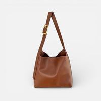 Mia | Damen Schultertasche Verstellbarer Riemen Großes Hauptfach Modern in Braun