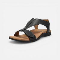 Tanja | Damen Sandalen Klettverschluss Offen Komfort Praktisch Sommer in Schwarz