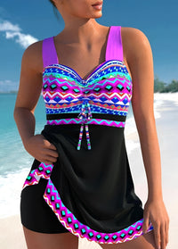 Jenna | Damen Badeanzug Schnelltrocknend Modern Sport Strand Sommer in Lila