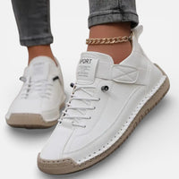 Laura | Damen Orthopädische Sneaker Klettverschluss Schnürung Komfort in Weiß