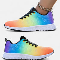 Jule | Damen Sneaker Strick Atmungsaktiv Leicht Komfort Casual Modern in Regenbogen
