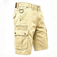Lars | Funktionale Denim-Cargo-Shorts in Beige